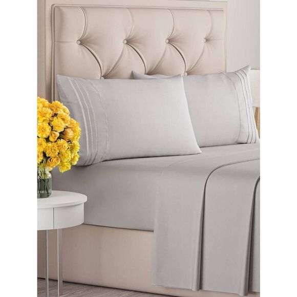4 Piece Sheet Set, Hotel Luxury Bed Set for Women & Men Breathable Cooling Deep - Picture 1 of 10